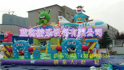 儿童充气游乐设备游乐玩具 河北沧州充气城堡蹦蹦床_蓝客游乐游乐设备 - 商国互联网